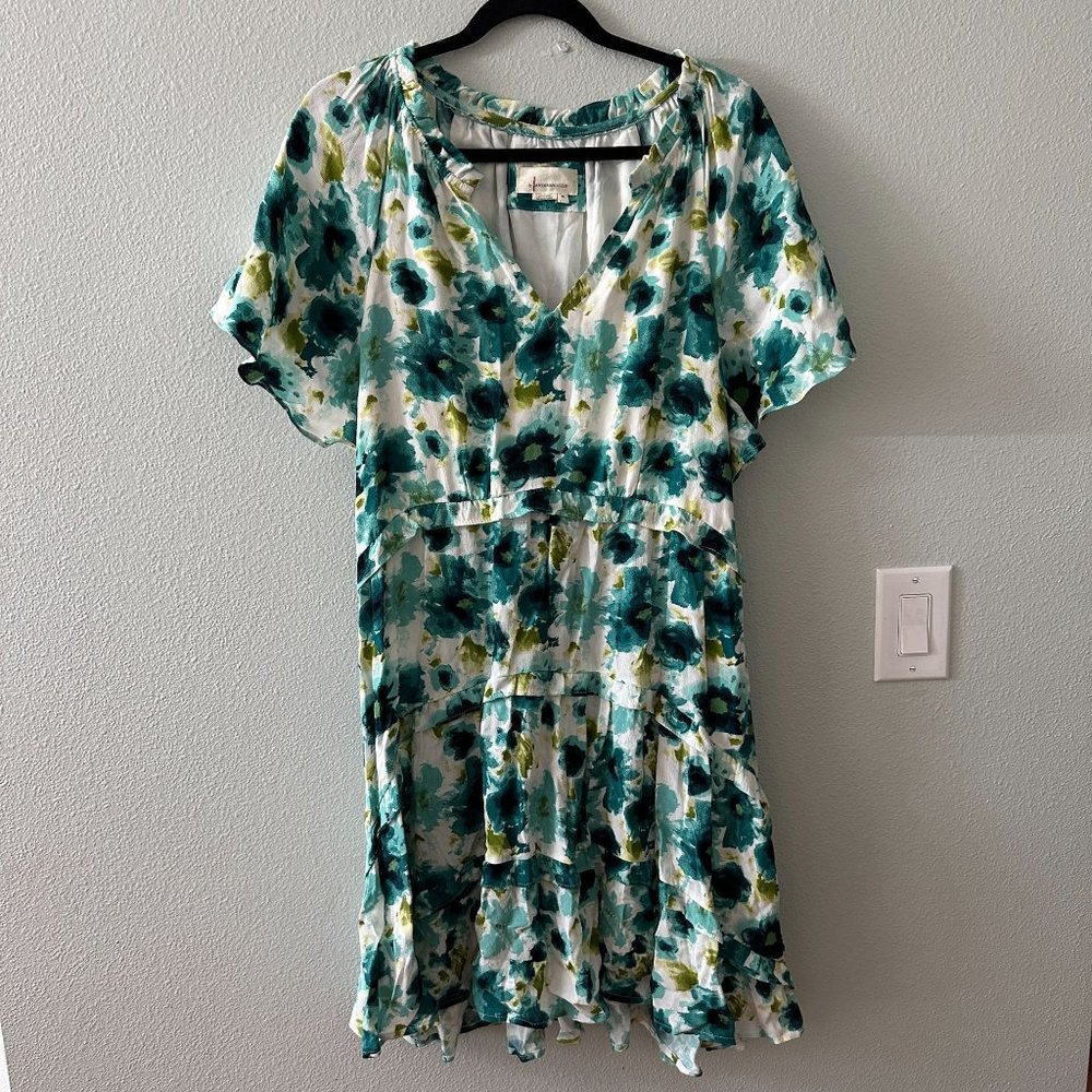 Anthropologie Robin Tiered Floral Mini Dress
